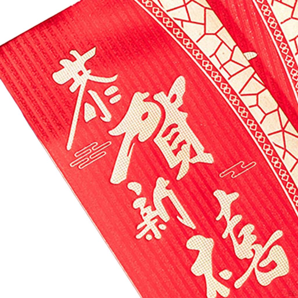 6 Pieces Chinese Year Red Envelopes Hong Bao Packets Packet Bag for Party Spring Festival