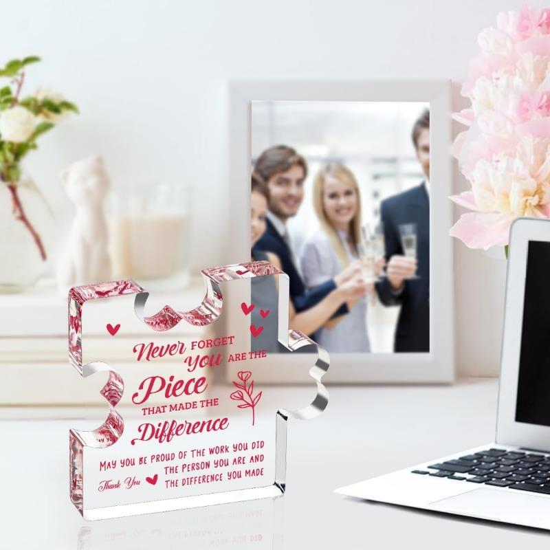 Female colleague retirement gift resignation gift thank you gift for a friend leader coach decoration logo.