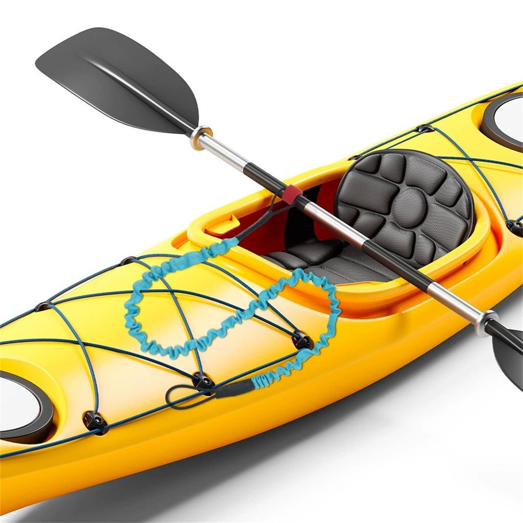Kayak & Rubber Accessories: Paddle, Fishing Rod, -Drop Rope, Stretchable Kayak Paddle-Shaped Winding Belt