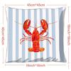 1pc Crab, Lobster, Scallop Print Polyester Pillowcase Home Decor Pillowcase Car Sofa Cushion Cover Home Decor 45x45cm
