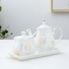 Lotus Ceramic Condiment Jar Set for Salt, Sugar, Soy Sauce, and Vinegar