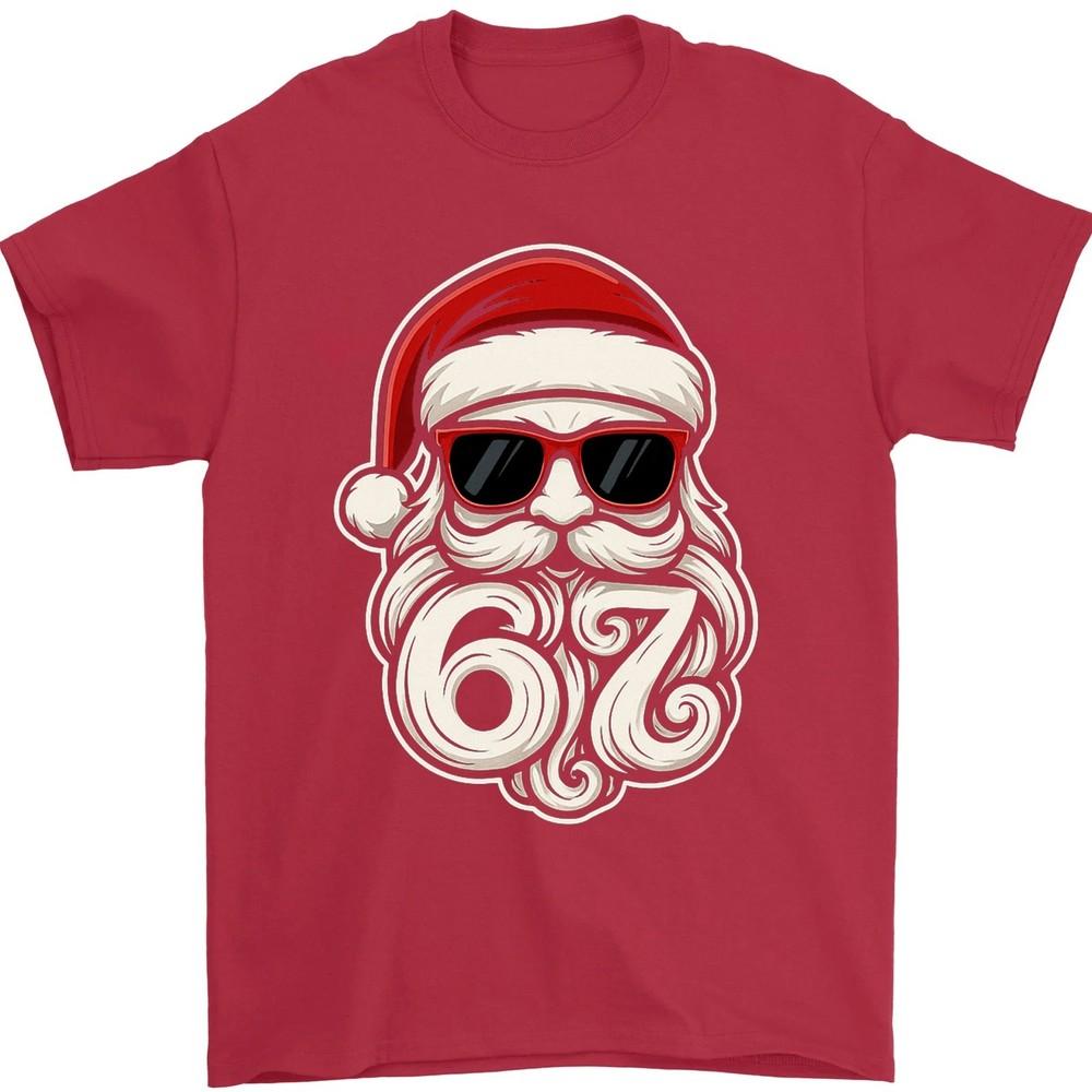 

6 7 Рождество 67 Санта-Клаус Шесть Семь Рождество Санта 67 Футболка 3XL