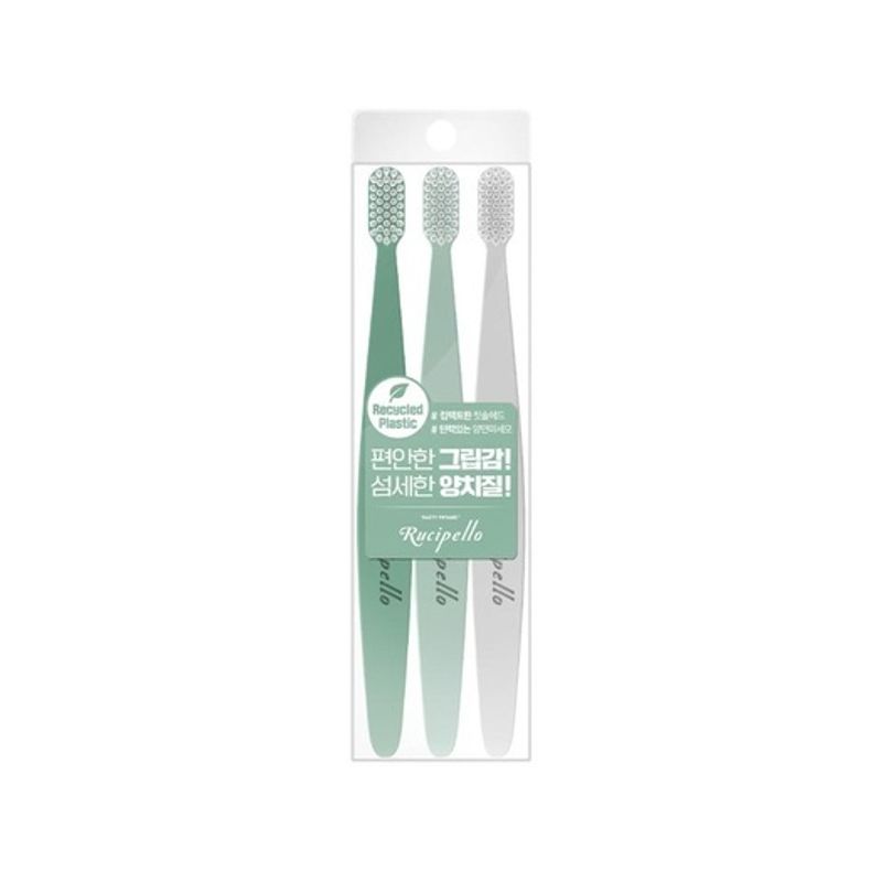 

RUCIPELLO Green Wave Toothbrush 3-pack 001_Lucifero Green Wave Toothbrush (3-pack)