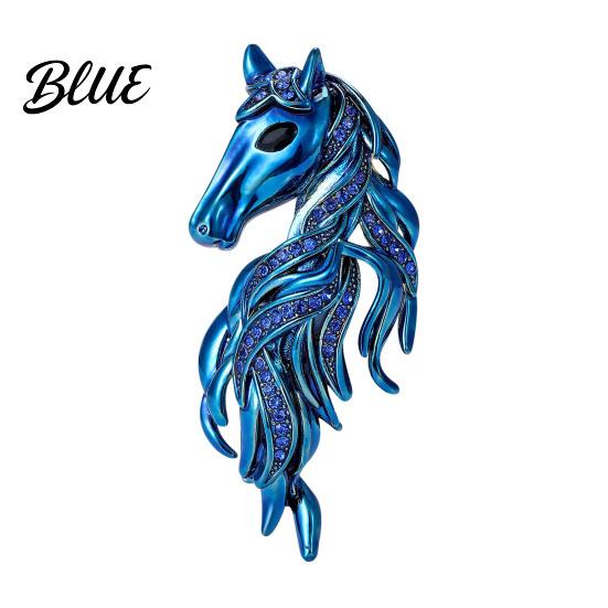 Animal-inspired Jewelry Horse Brooch Sparkling Rhinestones Inlaid Enamel Gift Pin