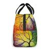 Rainbow Tree of Life Lunch Bag Adult Tote Bag Reusable Lunch Box Container For Women Men School Office Work