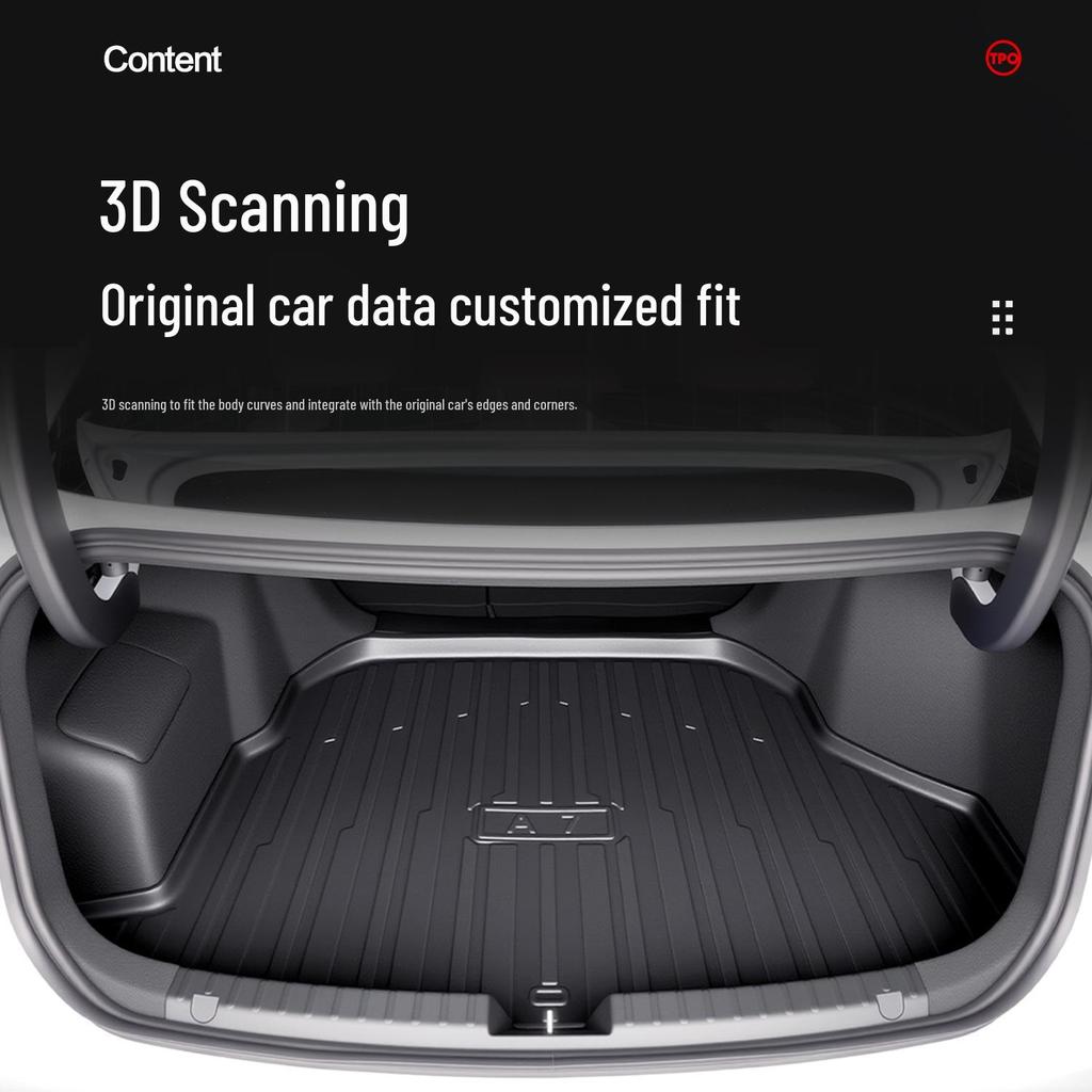 Geely Galaxy A7 TPE Waterproof Trunk Mat for Car Interior Modification