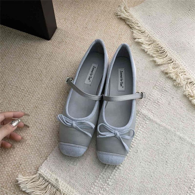 Fashion IPPEUM Women Ballet Flats Satin Square Toe Ballerinas Zapatos Mujer Mary Janes Shoes For Women