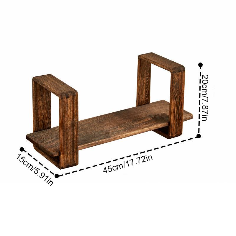 Solid Wood Retro Chinese Style Antique Shelf Desktop Tea Cup Shelf Staircase Display Shelf Tea Pot Tea Set Storage Shelf