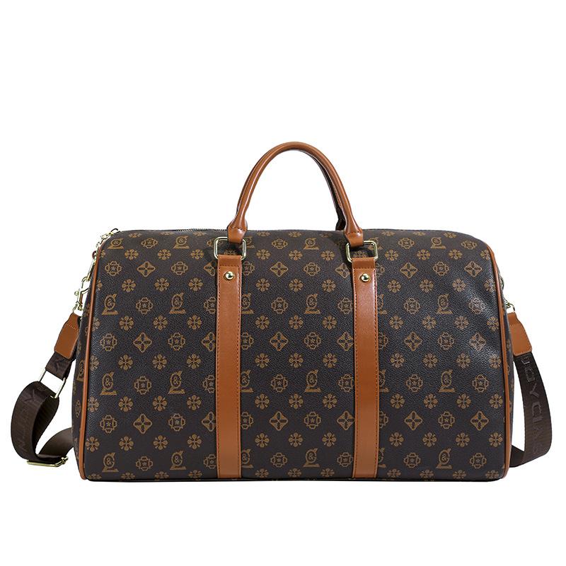 

Сумка для путешествий новая мода повседневная универсальная печать большая вместимость высококачественная сумка через плечо деловые путешествия проживание ожидание доставки хранение коричневый