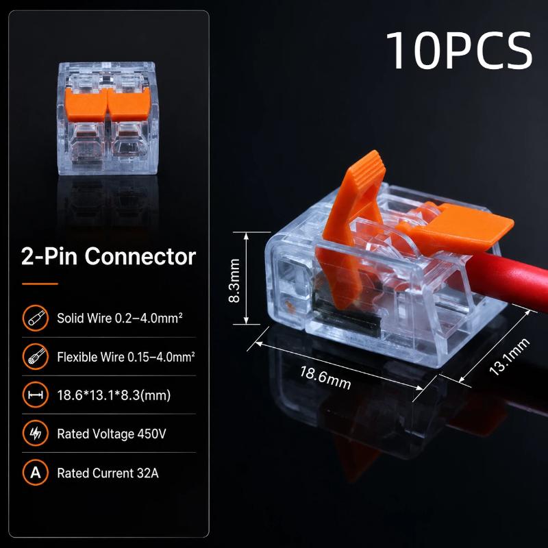 Electrical Quick Connect Lever Terminal 10/75Pcs 2/3/4/5 Port Wire Connector for Household Switch Socket Wiring