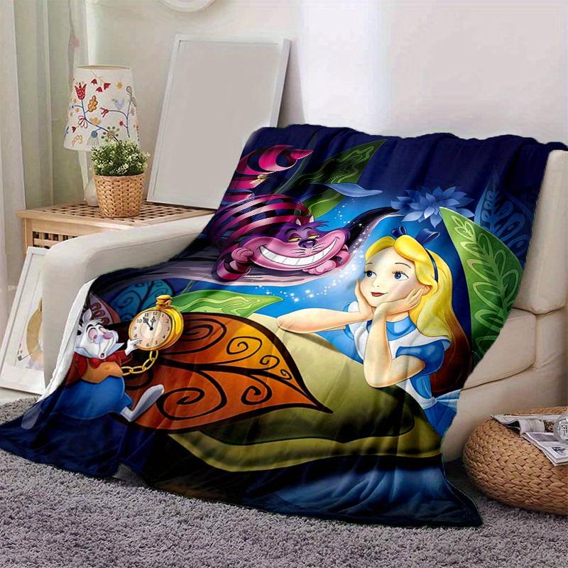 

1pc, Wonderland Adventure Blanket - Perfect for All Seasons, Soft Flannel Throw Blanket - Versatile & Cozy for Bedroom, Living Room, Travel, 100x150cm