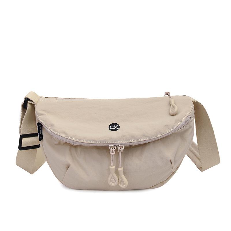 Spring and summer simple and lightweight waterproof messenger bag Oxford cloth versatile women's bag  shoulder nylon cloth breast bag saddle bag