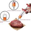 50ml Syringe/3 Needles/cleaning Brush BBQ Injector Cooking Meat Poultry Seasoning Marinade Stainless Steel Needle BBQ Injector