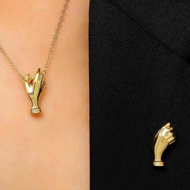 Alloy Hand-Held Flower Necklace Brooch Versatile Suit Pin Accessories For Daily Wear Parties Gifting