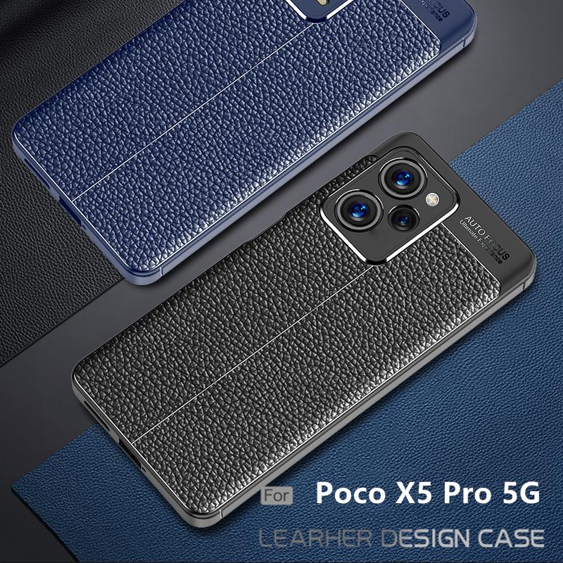 For Cover Poco X5 Pro 5G Case For Poco X5 Pro 5G Capas New TPU Soft Leather Funda Xiaomi Poco M3 M4 X3 X4 X5 Pro 5G M5 M5S F4 F3