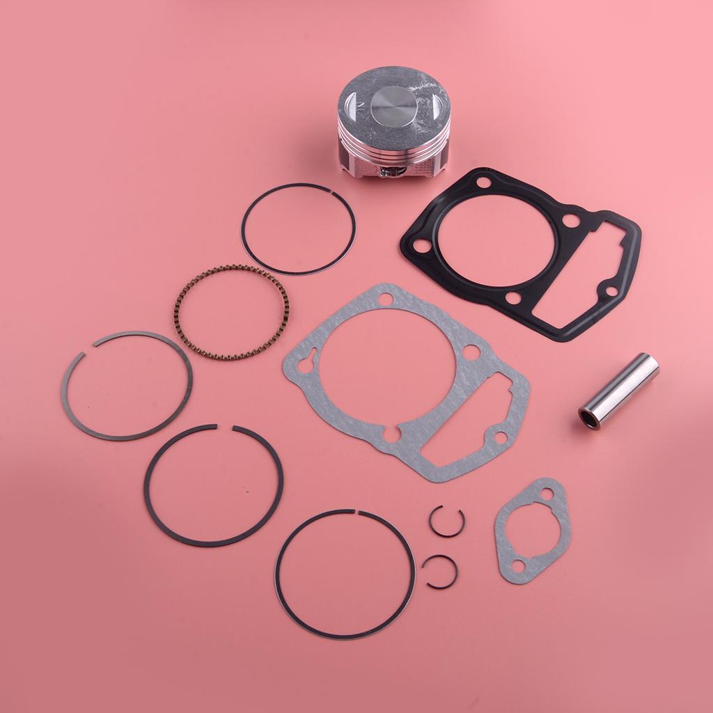 13011-KT0-305 1 Set Silver Metal 65.5mm X 43mm Piston Rings Gaskets Kits Fit for Honda XL200R XR200R XR200 1983