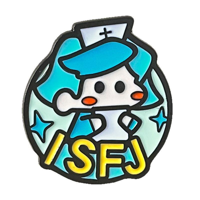MBTI Personality Types Brooch: Metal Badge for Backpack Decoration