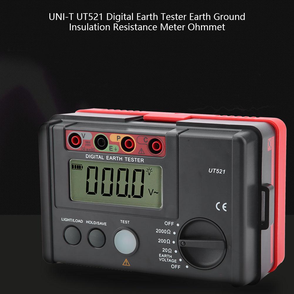 UT521 Digital Earth Tester Earth Ground Insulation Resistance Meter Ohmmet