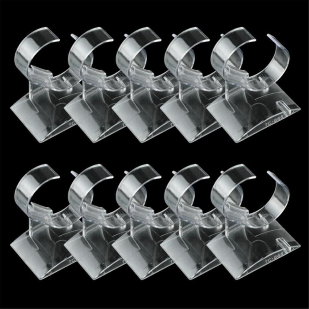 Fashionable Clear Sturdy Plastic Watch Holder C Shape Designs Fashion Accessory for Displaying Watches and Bracelets