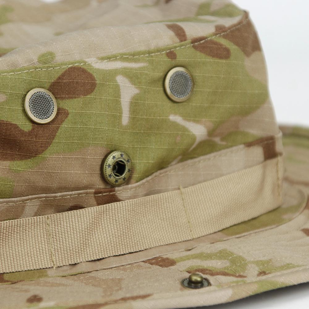 Faltbarer Militär-Camo Eimerhut mit breiter Krempe für Outdoor-Wandern & Angeln