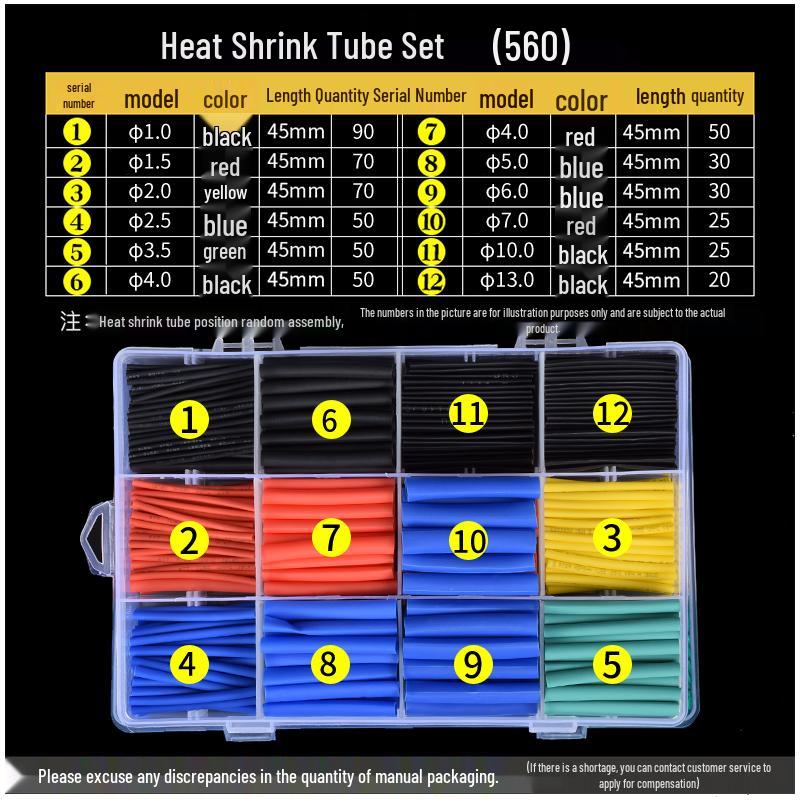Waterproof Heat Shrink Tubing Set for Cable & Earphone Protection