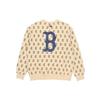 MLB Boston Red Sox Letter Print Crewneck Sweatshirt Unisex Sweatshirt Beige 3AMTM0614-43BGS