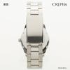 CREPHA Men's Analog Solar Rechargeable Watch with Metal Band, Silver, AV-AM173-WTS