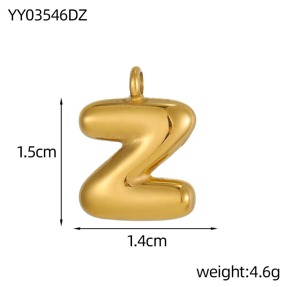 

CARLIDANA 3PCS High Polishing Gold Plated Stainless Steel 26 English Bubble Letters Pendant Charms for DIY Necklace Bracelet Gold