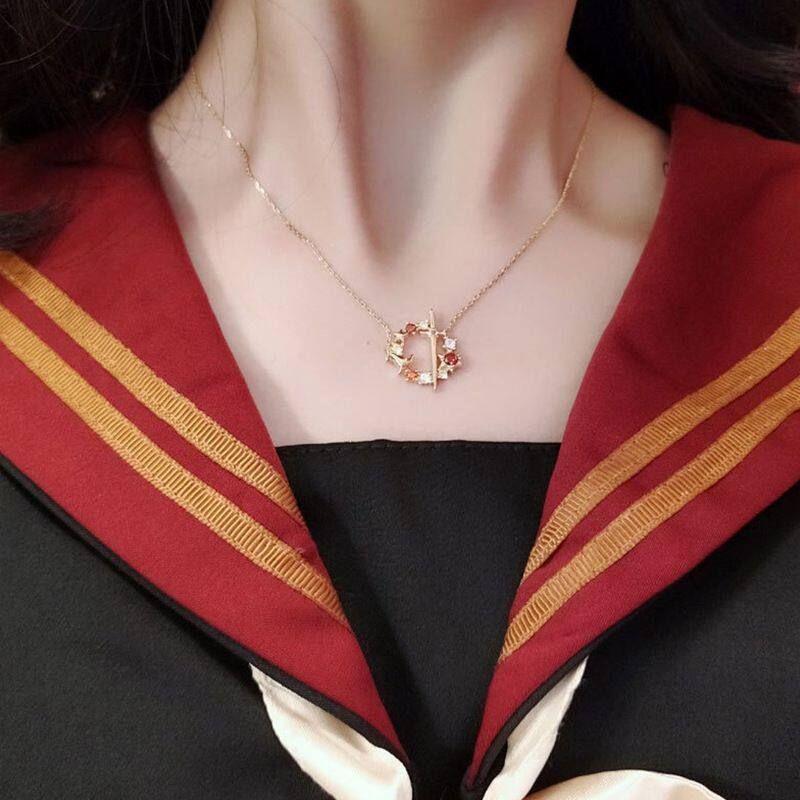 Harry Peripheral Fantastic Beasts and Where To Find Them Xuemeng 925 Sterling Silver Fashion Detachable Dragon Stone Necklace Sweater Chain