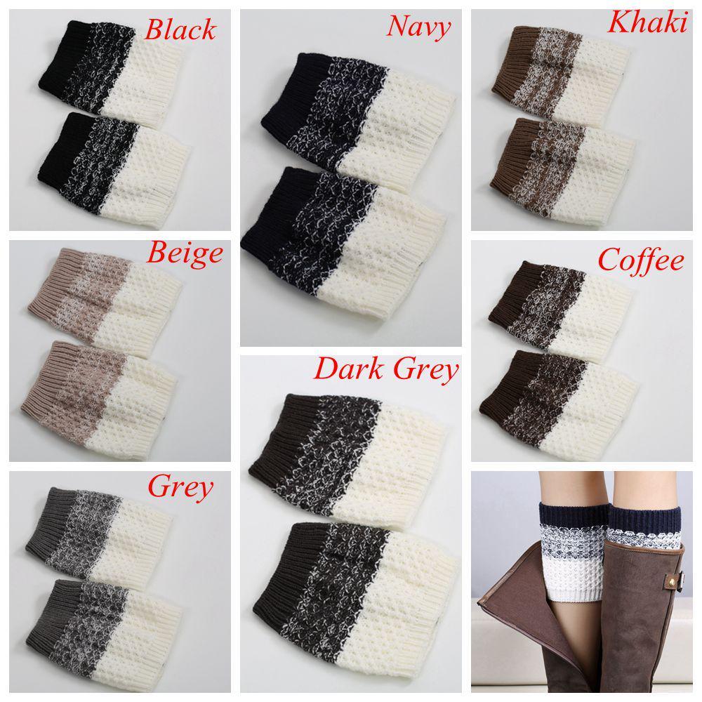 Fashion Winter Warm Toppers Leggings Crochet Knitted Boot Cuffs Socks Leg Warmers