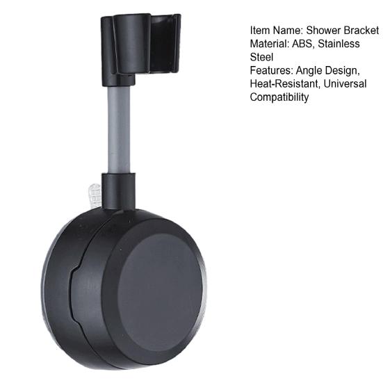 Shower Bracket Holder Adjustable Angle 360 Degree Rotation Heat-Resistant Stainless Steel Swivel Shower Bracket