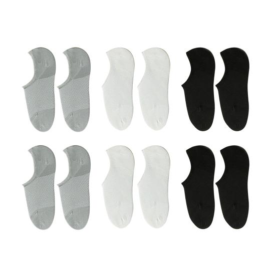 6 Pairs Men Women Bamboo Fiber Loafer Boat Socks Liner Low Cut No Show Socks