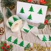 Festive Christmas Tree Stickers Roll-Engraved Self-Adhesive Decals, Durable for Holiday Decor,Envelopes, Journals,Party Supplies