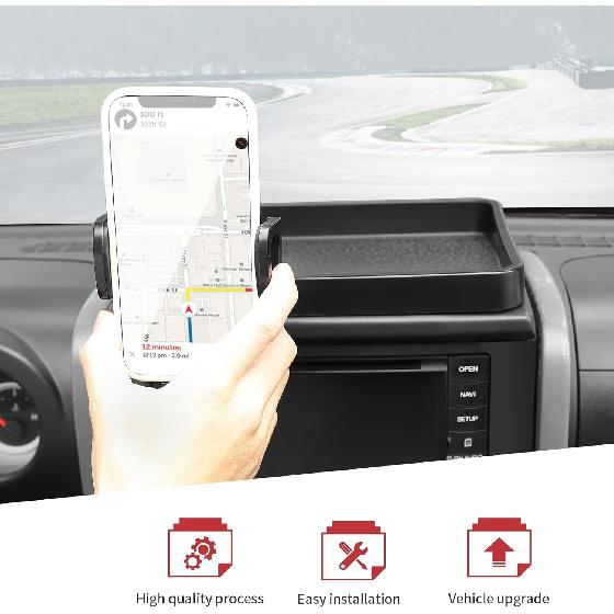 JeCar for JK Phone Holder Mount Center Console Dash Tray Storage Organizer for 2007-2010 Jeep Wrangler JK JKU