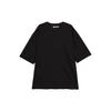 Uniqlo Airism Solid Color Loose Fit Breathable Drop Shoulder Straight Cut Short Sleeve T-Shirt Unisex Tops Black 455359-09