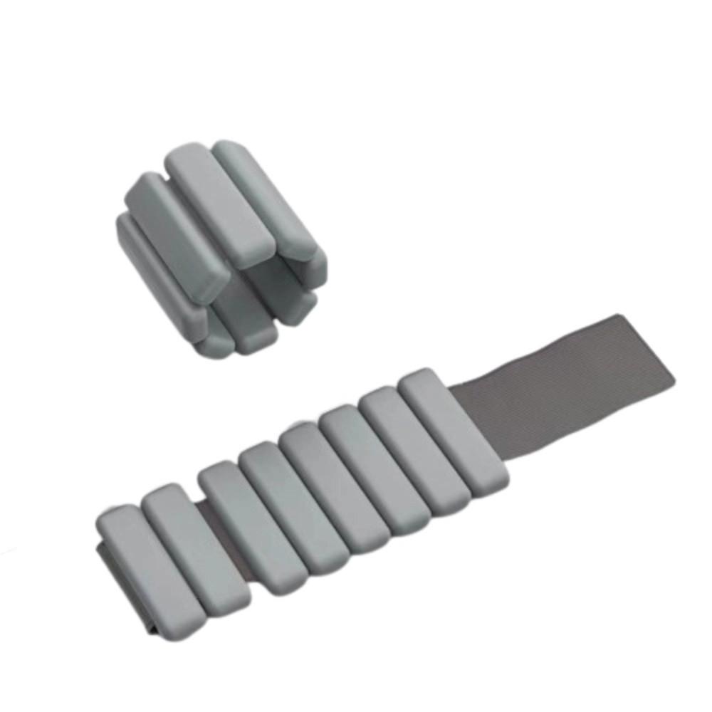 

1 пара 1/2 фунта ремешок для лодыжки и запястья сталь и силикон кольцо гравитации для йоги силовые тренировки 1lb серый