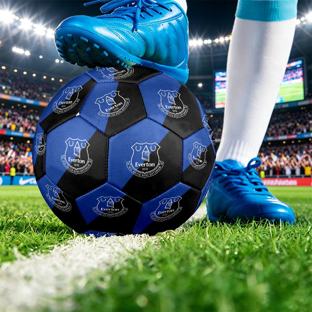 Balón de Fútbol Estampado del Everton Talla 5, Balón de Fútbol Antideslizante para Partido de Adultos, Souvenir para Aficionados al Fútbol
