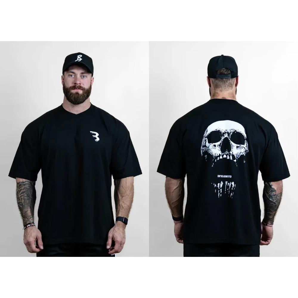 

Летняя новинка 2023 года Спортивная футболка 100% хлопок с принтом из 2 английских букв Высокое качество Круглый вырез Уличная одежда Топ Повседневная одежда XXXXXL чёрный