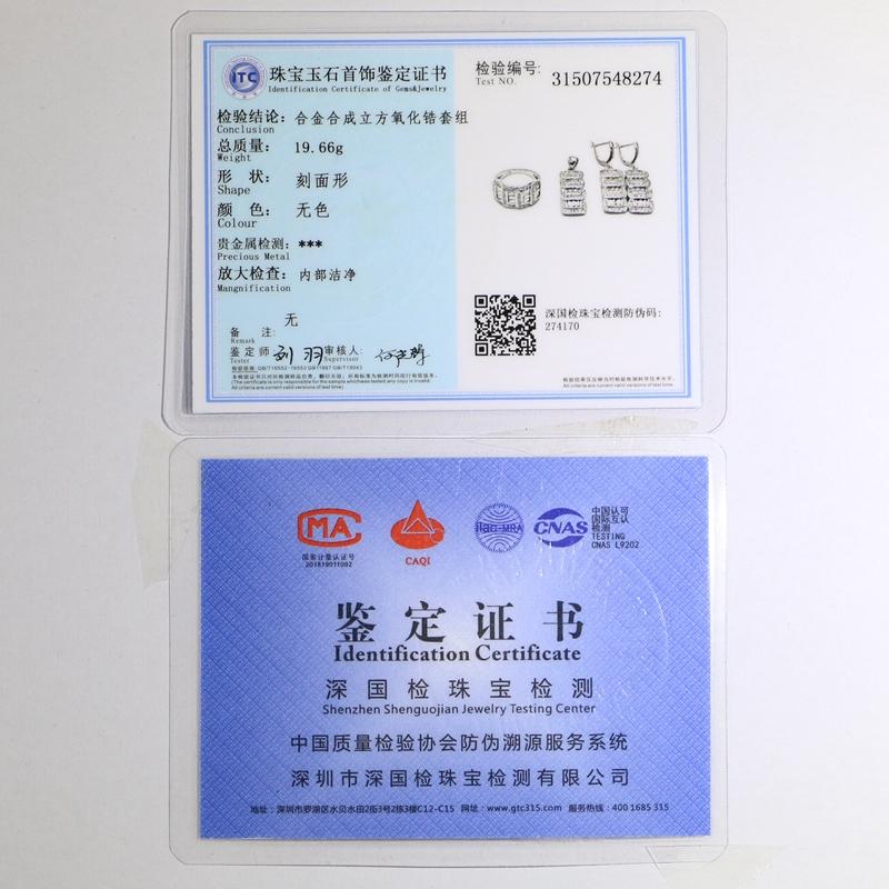 Silver Color Bridal Jewelry Cubic Zirconia Beads Jewelry Sets For Women Wedding Accessories