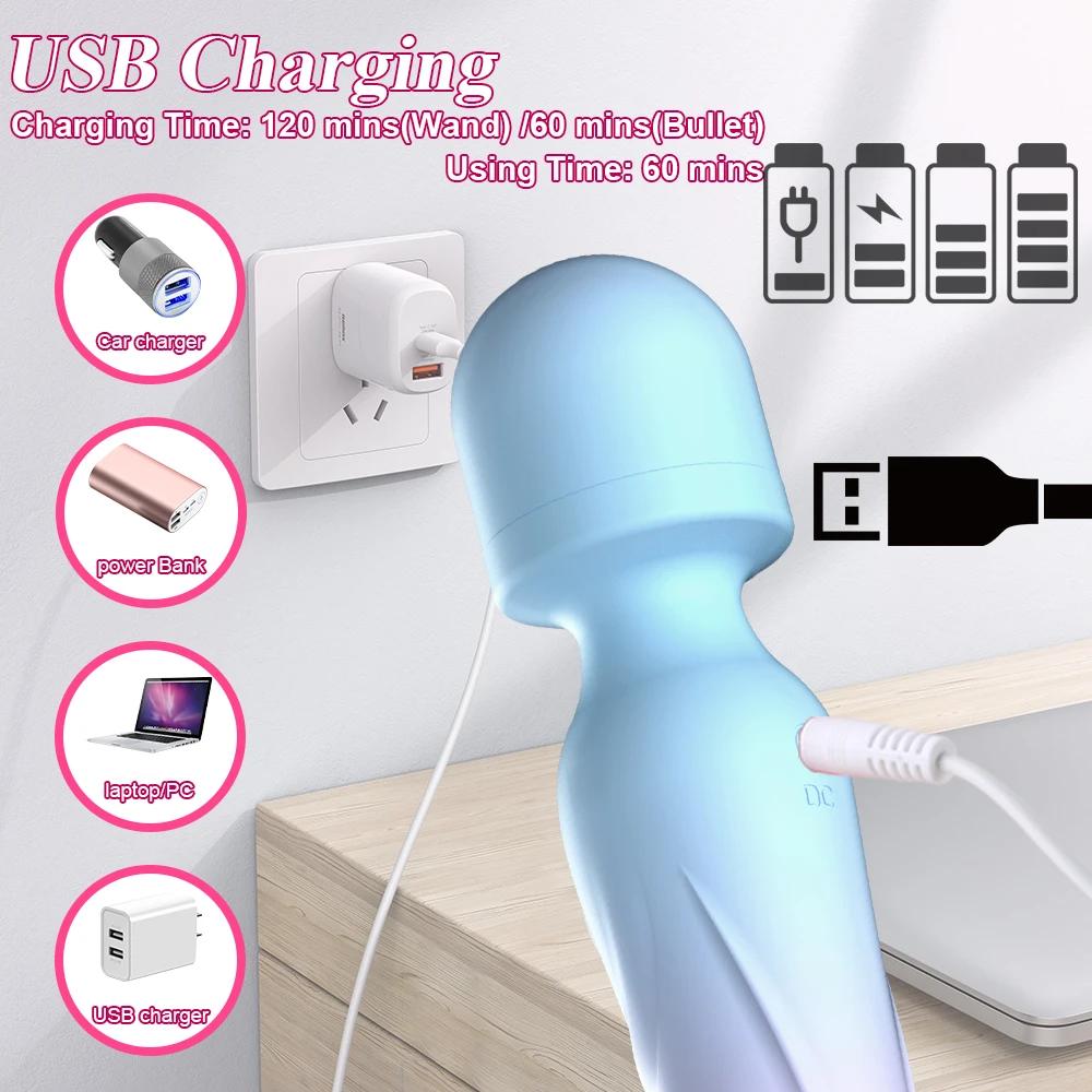 3 IN 1 Mode Dildos Vibrator AV Sex Machine Magic Wand Clitoris G Spot Stimulator Female Vagina Massager Woman Adults Sex Toy 18+