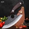 2pcs Kitchen Knives Stainless Steel Boning Knife Meat Cleaver Handmade Forged Chef's Knife for Household Wooden Handle Butcher Knife