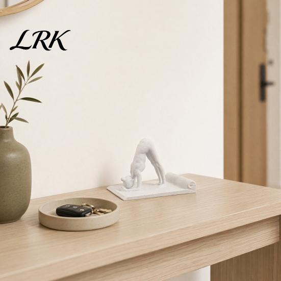 Yoga Pose Phone Holder 3D Printed Figurine, Universal Mobile Ornament Stand, Desktop Decoration for Home Office