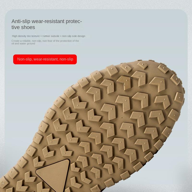 Chaussures d'assurance travail Chaussures résistantes à l'usure Chaussures déodorantes pour hommes Chaussures à embout en acier Anti-écrasement et anti-perforation Chaussures de sécurité