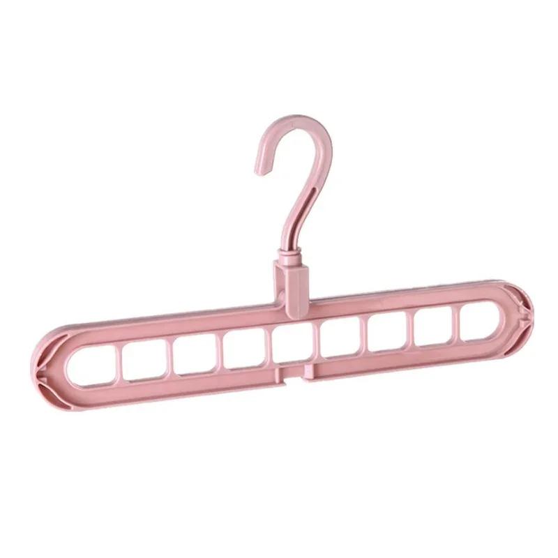 1pcs 9-Hole Wardrobe Storage Rack Multifunctional Foldable Clothes Drying Rack Storage Clothes Rack Space-saving Clothes Hanger