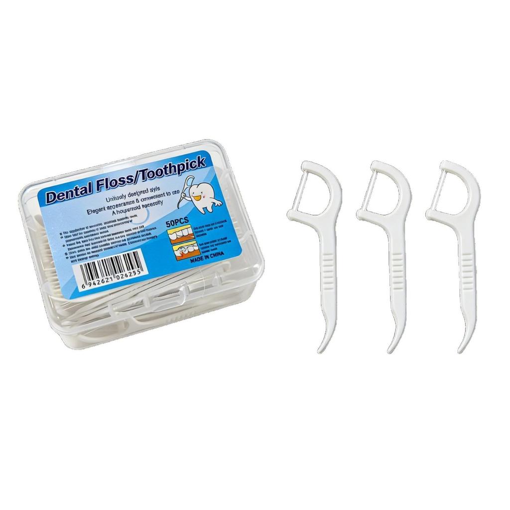 Portable Ultra-Fine Polymer Floss Picks - Disposable Toothpicks for Home Use