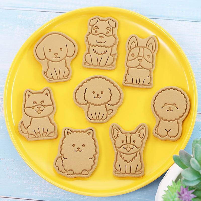 8 Stücke 3D Hund Backformen Keks Form Diy Cookie Werkzeuge Geschenk Kuchen Dekorieren Werkzeug
