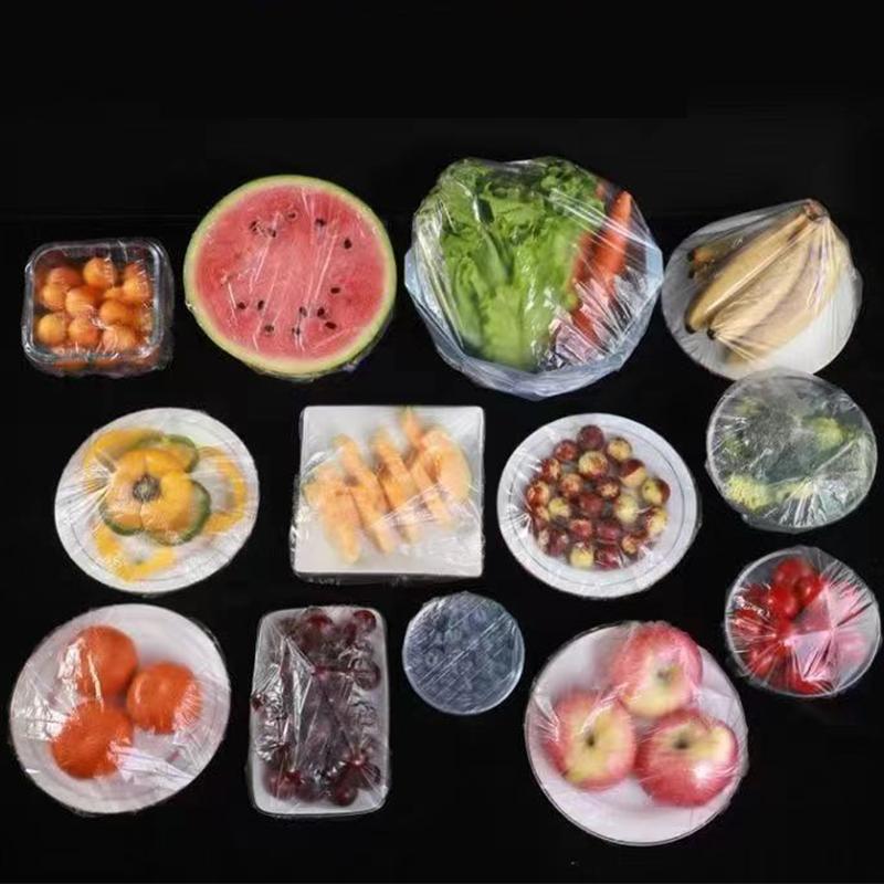 Food Grade Plastic Wrap Cover Disposable Household Plastic Wrap Cover With Elastic Mouth Bowl Cover Premium Durable