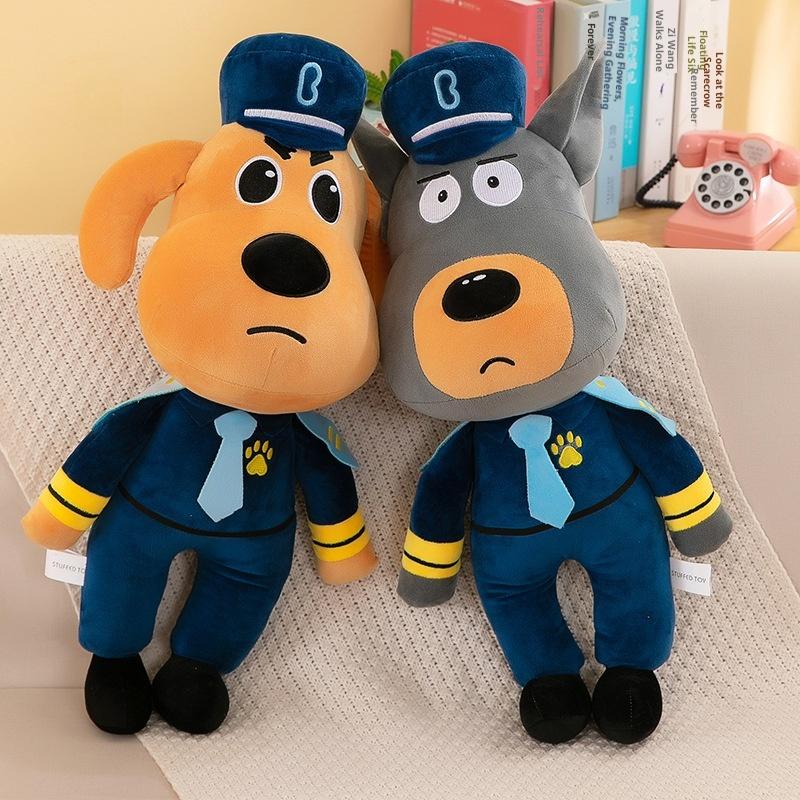 1Pcs Anime Security Sergeant Labrador Wolf Dog Plush Stuffed Toys 30/45Cm Sheriff Labrador Dog Plush Toy Doll Birthday Xmas Gift