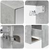 Bathroom Cabinet Set 5 Pcs Concrete Grey 50 X 14.5 X 70 Cm