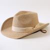 Populaire Europese en Amerikaanse klassieke stro geweven westerse cowboyhoed heren- en dames outdoor mode OL-stijl geweven tophoed